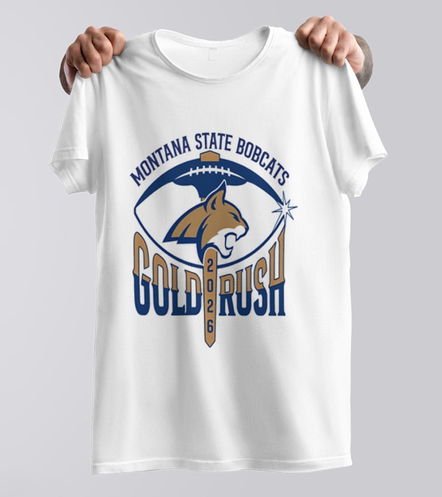 Montana State Bobcats 2026 Gold Rush Football T-Shirt