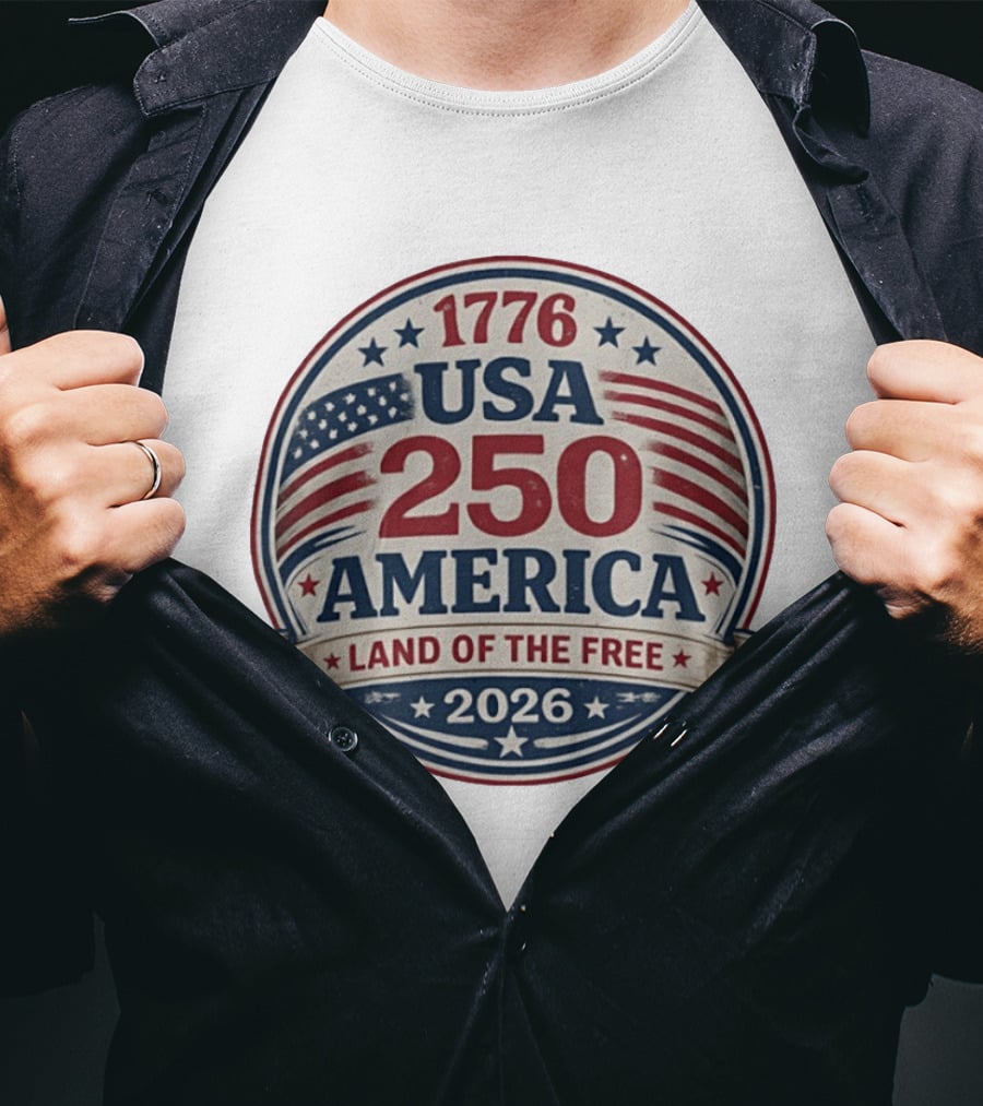 1776 USA 250 America Land Of The Free 2026 T-Shirt