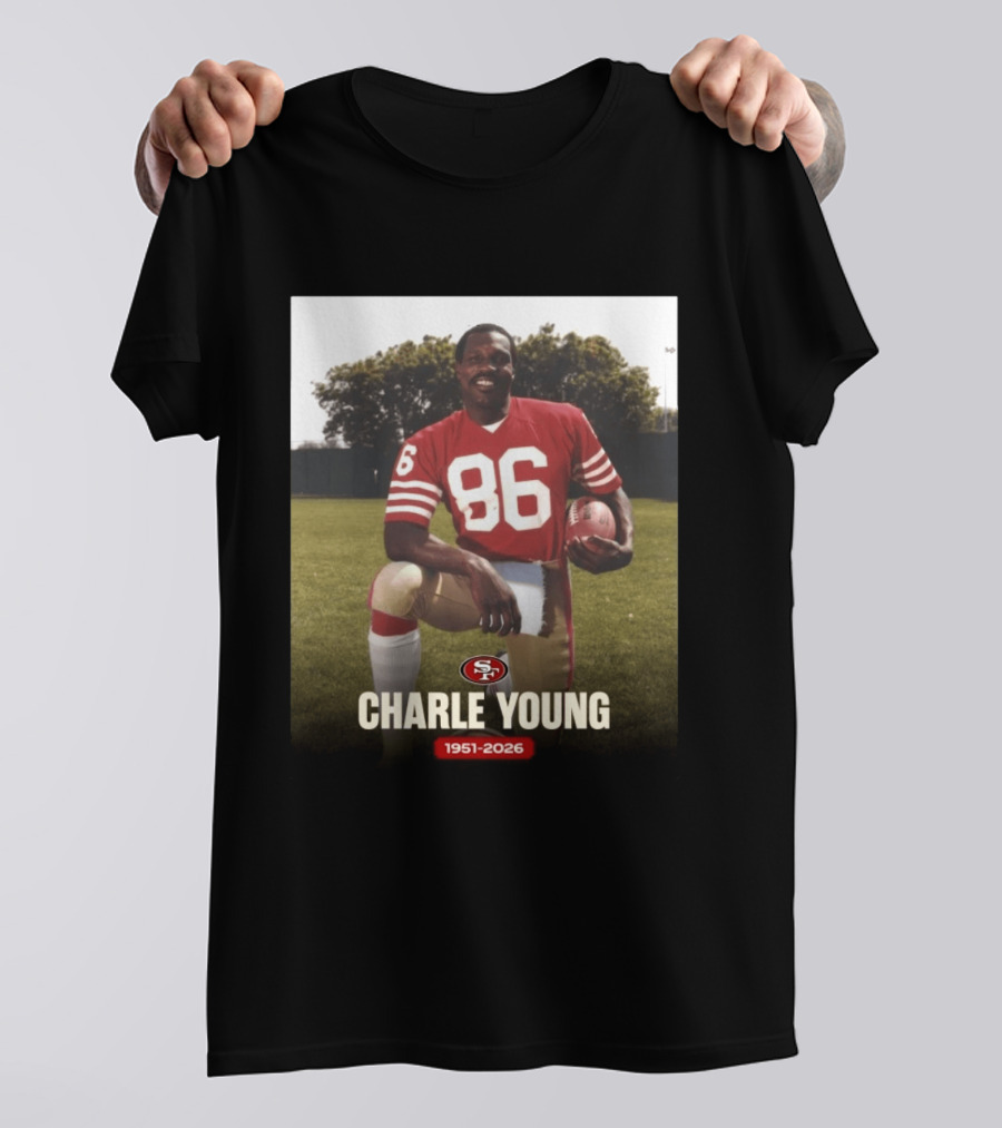 San Francisco 49ers Charle Young 86 1951 2026 T-Shirt