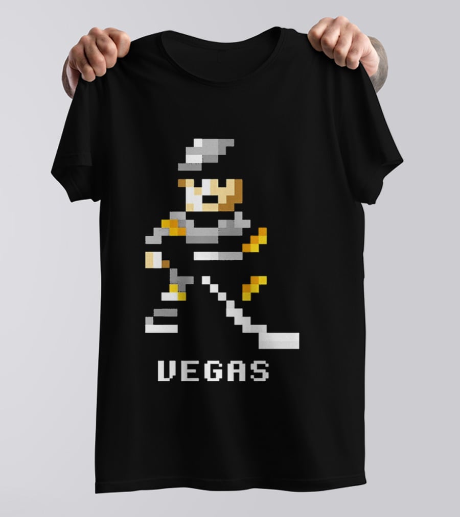 Vegas Golden Knights 8 Bit Hockey Pixel T-Shirt