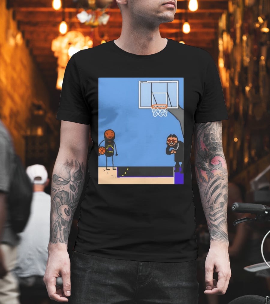 Villain Brooks Vs Dillon Brooks Basketball Humor Phoenix Suns Sketch T-Shirt