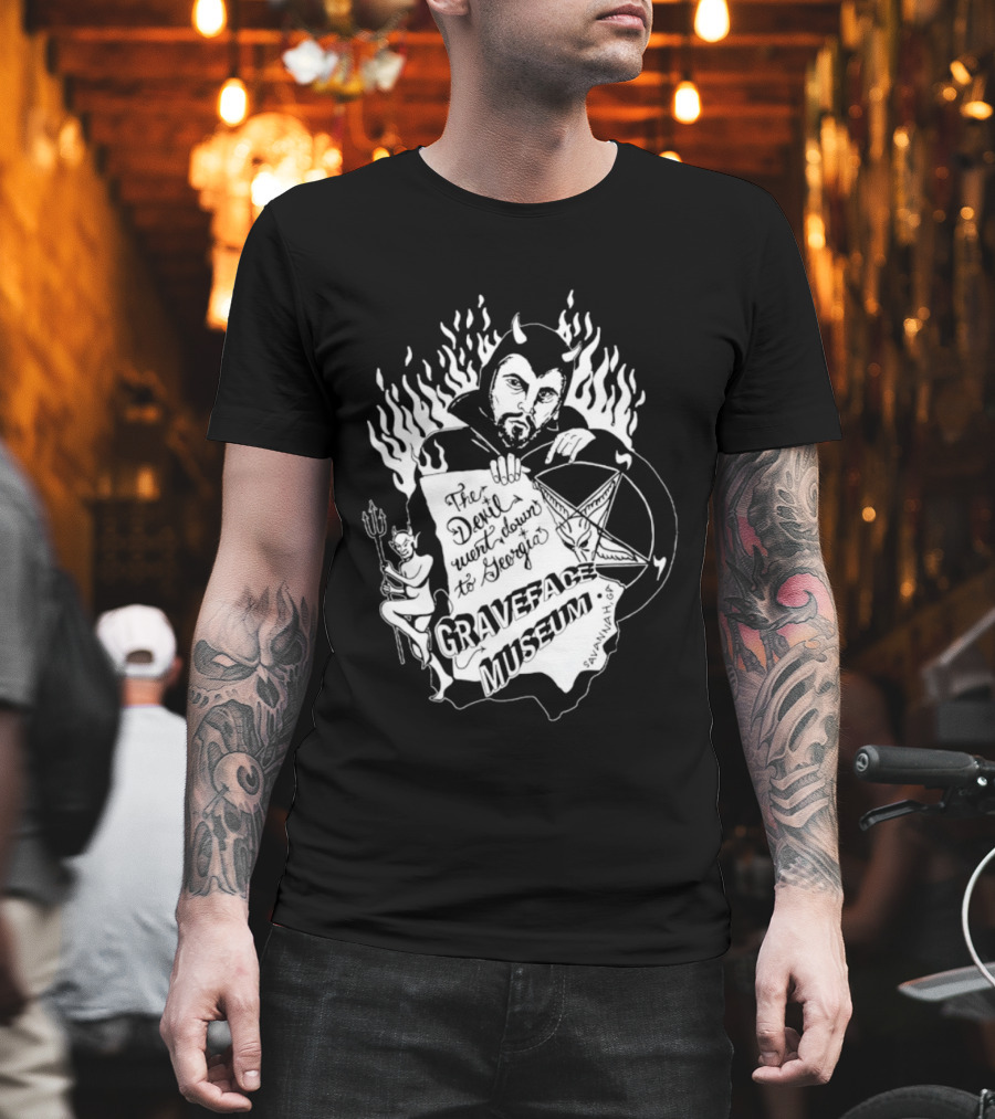 Anton LaVey Church Of Satan Graveface Museum The Devil Went Down To Georgia T-Shirt