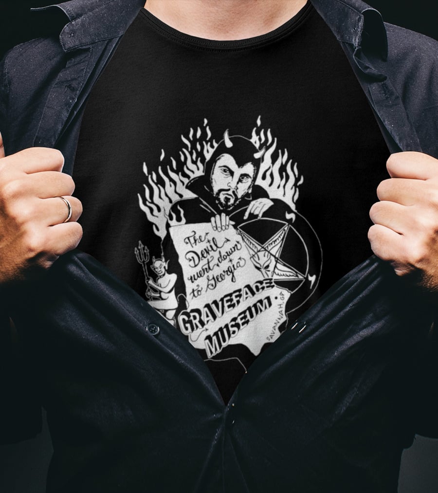 Anton LaVey Church Of Satan Graveface Museum The Devil Went Down To Georgia T-Shirt