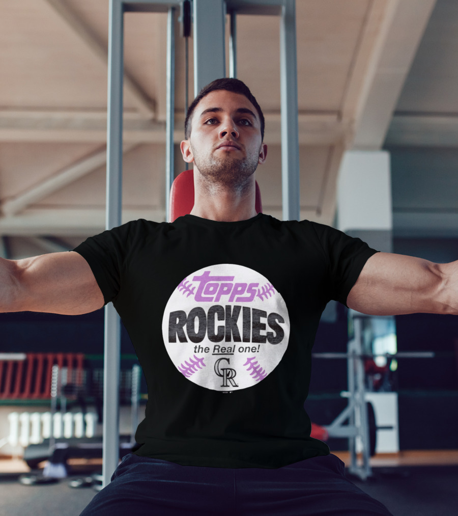 Topps Rockies The Real One Colorado Rockies MLB Baseball Card T-Shirt