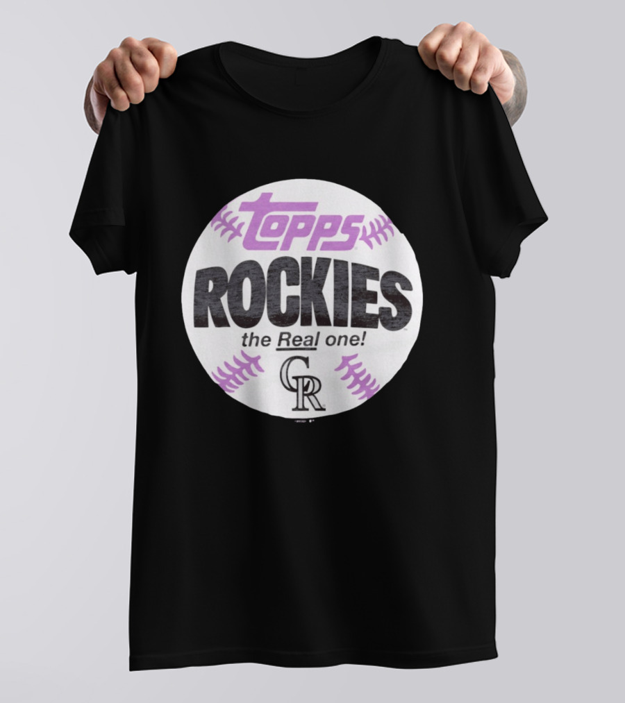 Topps Rockies The Real One Colorado Rockies MLB Baseball Card T-Shirt
