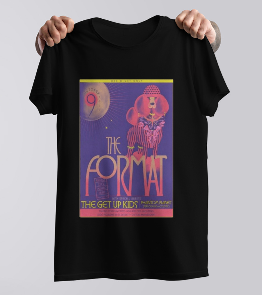 October 9 The Format With The Get Up Kids And Phantom Planet At Radio City Music Hall T-Shirt