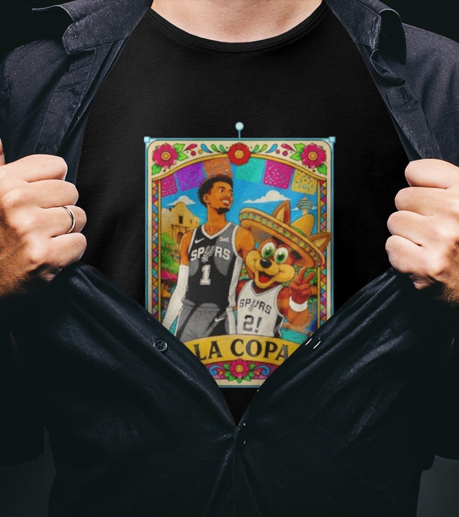 Original Victor Wembanyama Coyote Mexico La Copa San Antonio Spurs Basketball T-Shirt