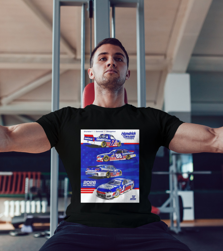 Hendrick Motorsports 2026 Patriotic NASCAR Cars Coronado Chicagoland T-Shirt