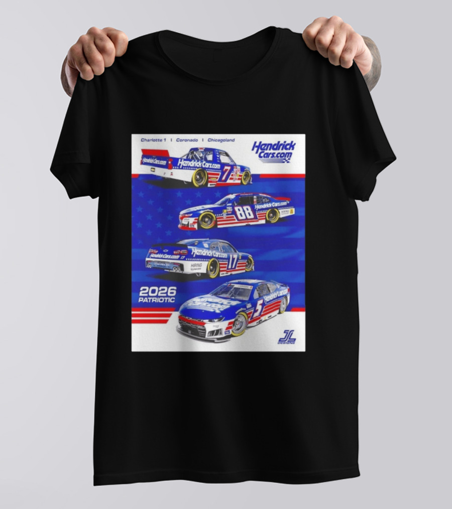 Hendrick Motorsports 2026 Patriotic NASCAR Cars Coronado Chicagoland T-Shirt