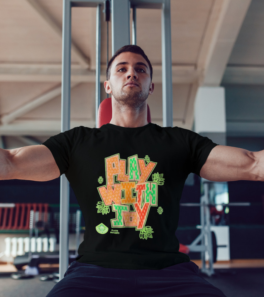 Playa Society Play With Joy WNBA Positive Energy Basketball T-Shirt