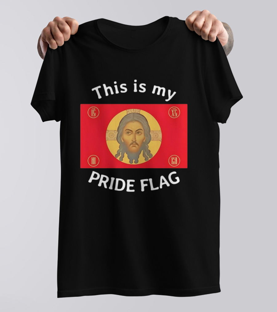This Is My Pride Flag Jesus Icon Red Yellow T-Shirt