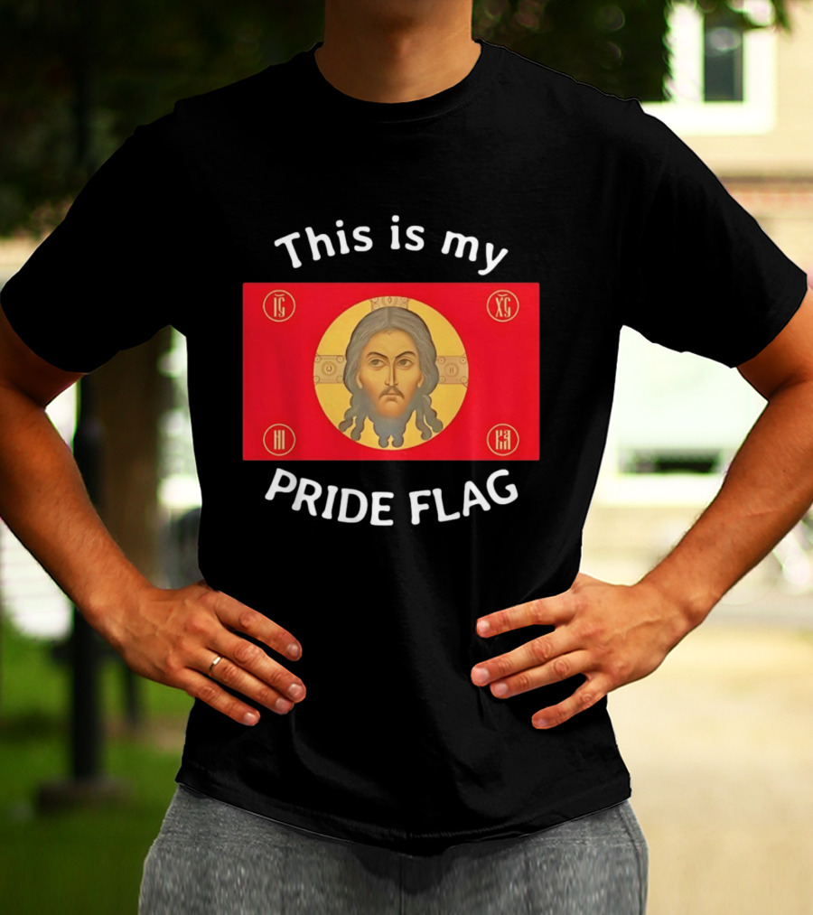 This Is My Pride Flag Jesus Icon Red Yellow T-Shirt