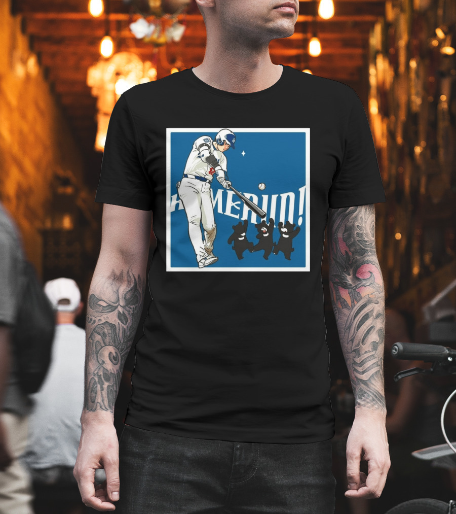 Shohei Ohtani Los Angeles Dodgers Home Run Anime Bears T-Shirt