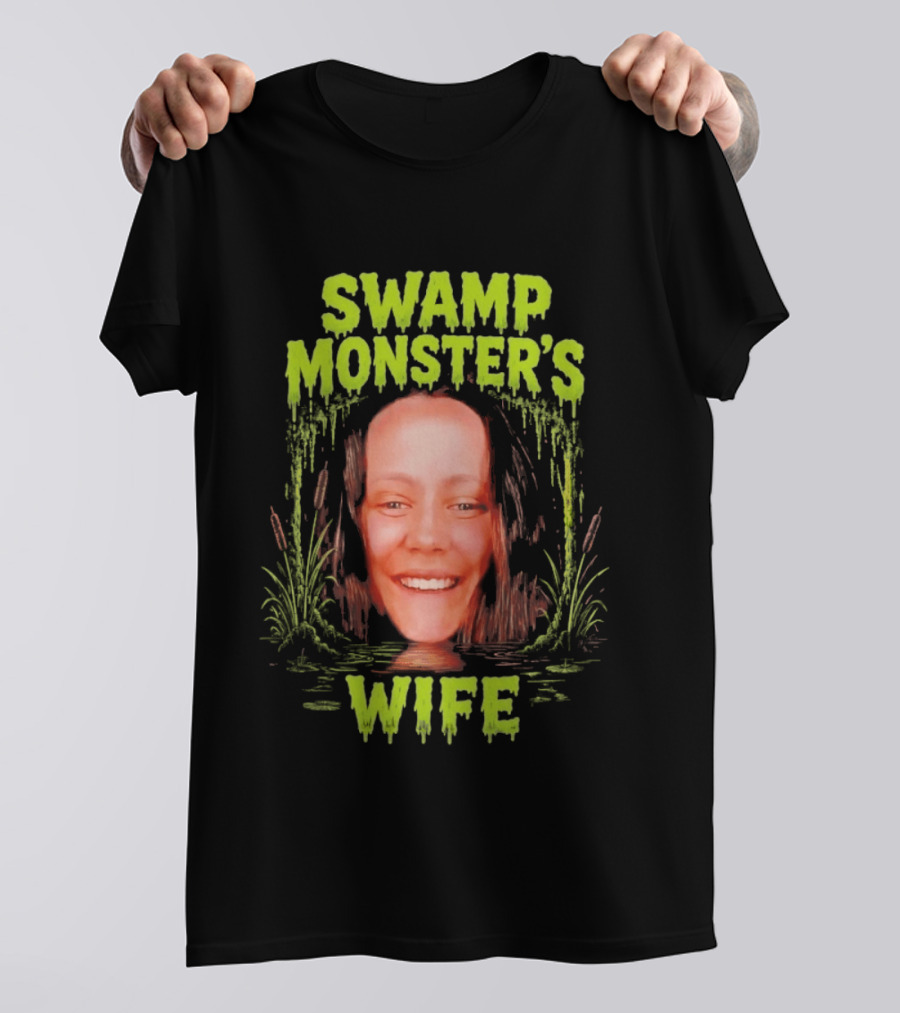 Swamp Monster's Wife Colorful Illustration With Smiling Face T-Shirt
