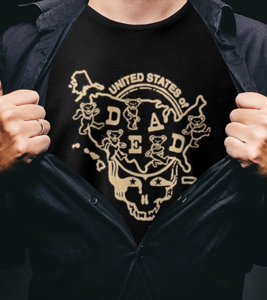 Tennessee United States Of Dead Take Me Back To Tennessee 2026 Skull Map T-Shirt