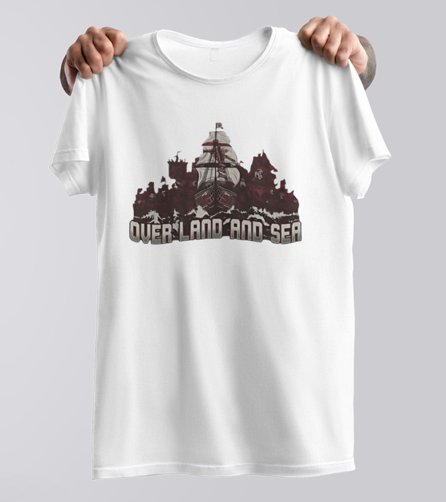 Arsenal FC Over Land And Sea Pirate Ship T-Shirt