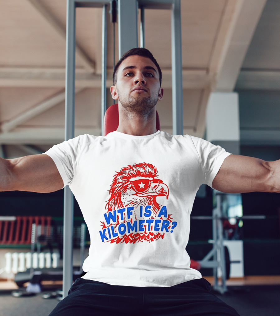 Wtf Is A Kilometer Firework Bald Eagle Star Glasses T-Shirt