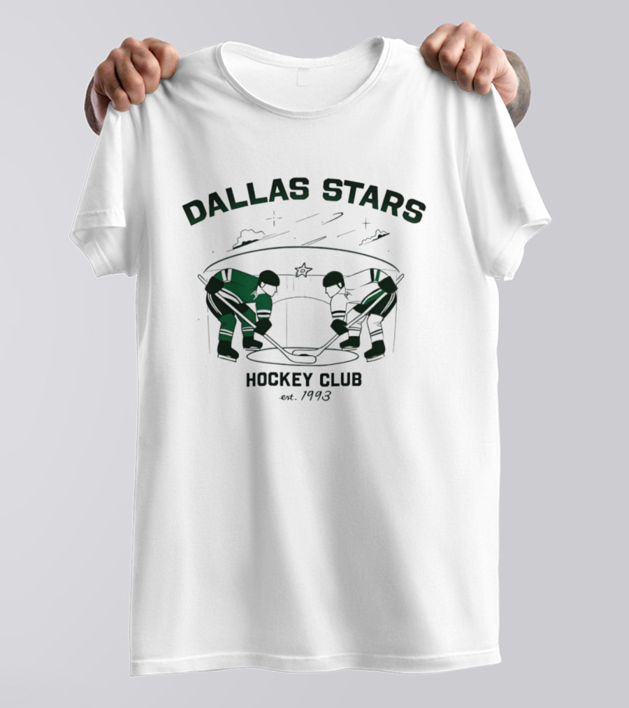 Dallas Stars Hockey Club Est 1993 Vintage Ice Battle Scene Classic Team Heritage T-Shirt