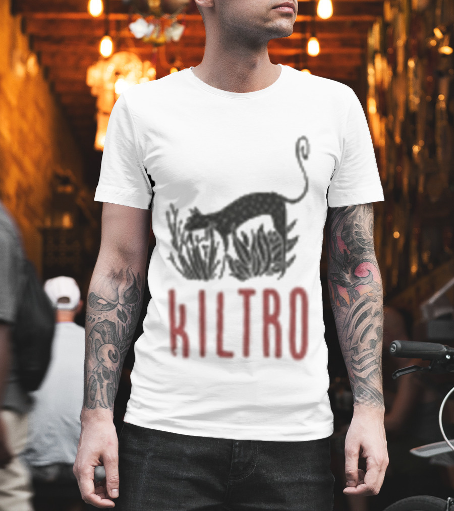 Kiltro Wolf Dog Text With Stylized Canine T-Shirt