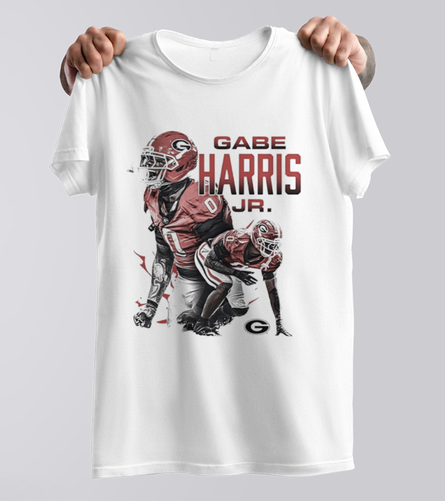 Gabe Harris Jr Georgia Bulldogs Football Player NCAA Team T-Shirt