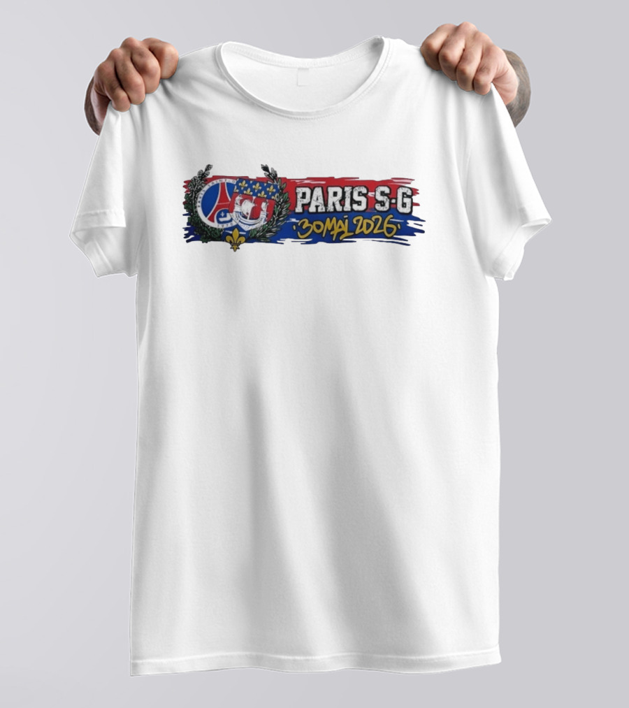Paris SG 30 Mai 2026 PSG Badge Fleur De Lis Laurel T-Shirt