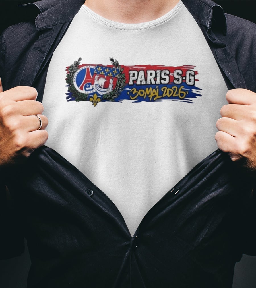 Paris SG 30 Mai 2026 PSG Badge Fleur De Lis Laurel T-Shirt