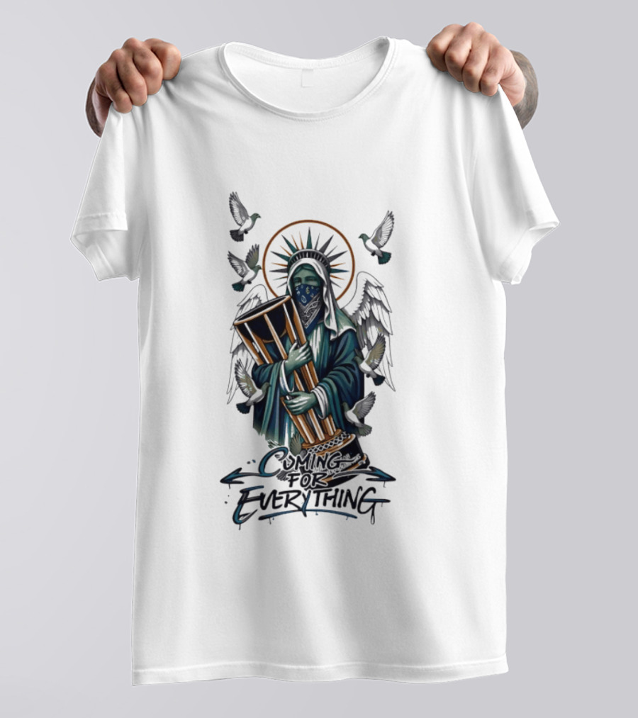 Statue Of Liberty New York Knicks Everything Doves Halo Hourglass T-Shirt