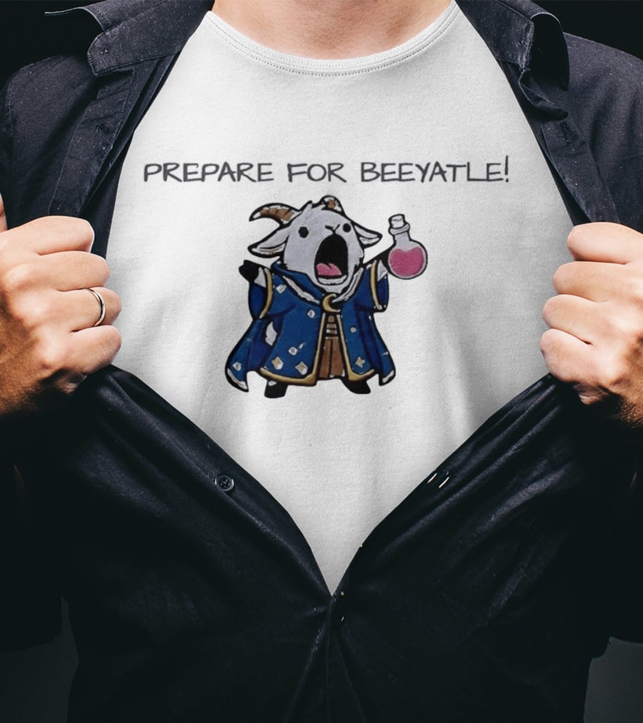 Totes McGoats Prepare For Beeyatle Potion Wielding Goat Wizard T-Shirt