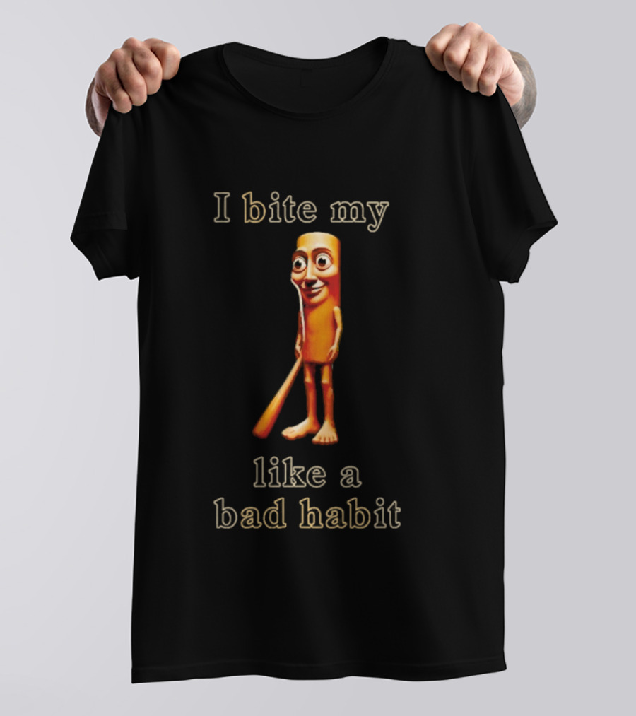 Tung Tung Tung Sahur I Bite My Tongue Like A Bad Habit T-Shirt