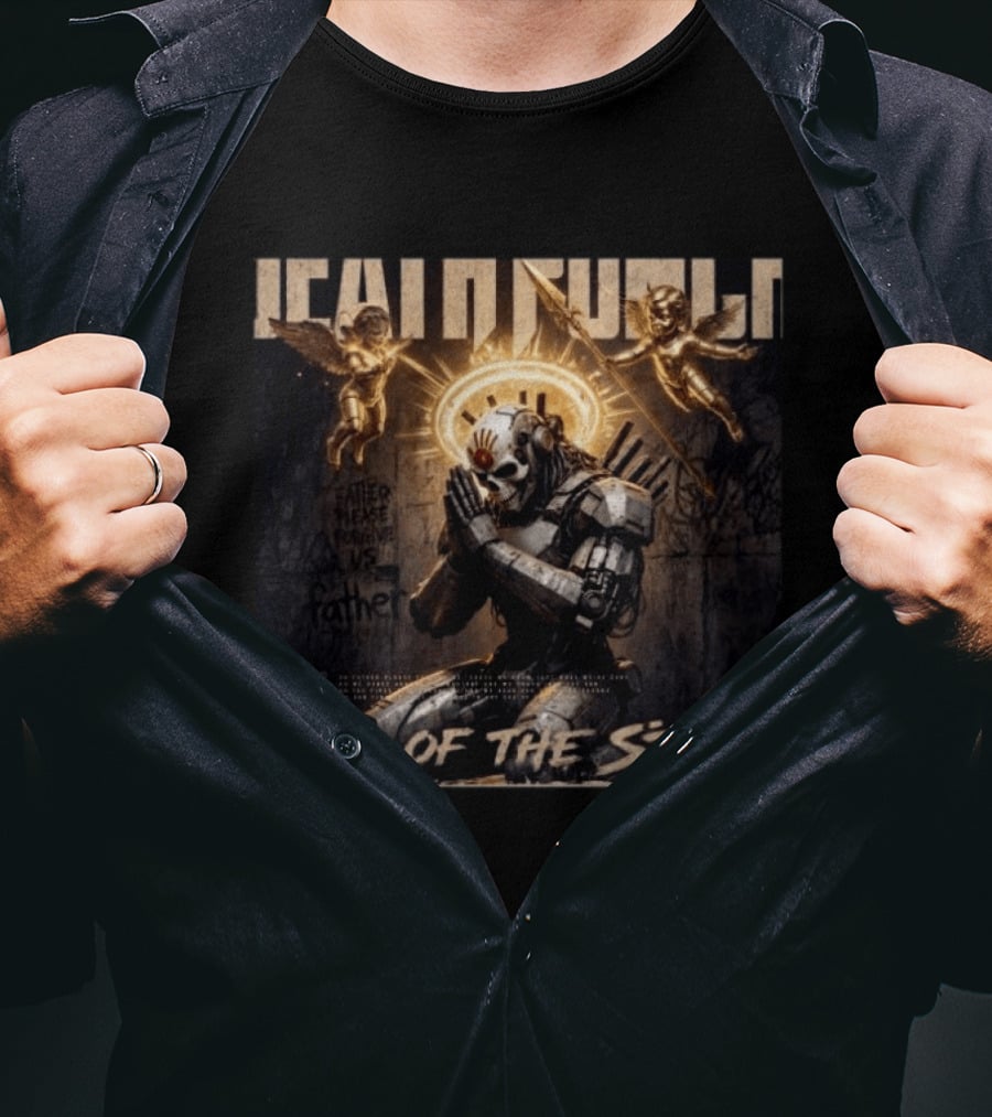 5 Finger Death Punch Eye Of The Storm 2026 Release May 15 Angel Robot Halo Motif T-Shirt