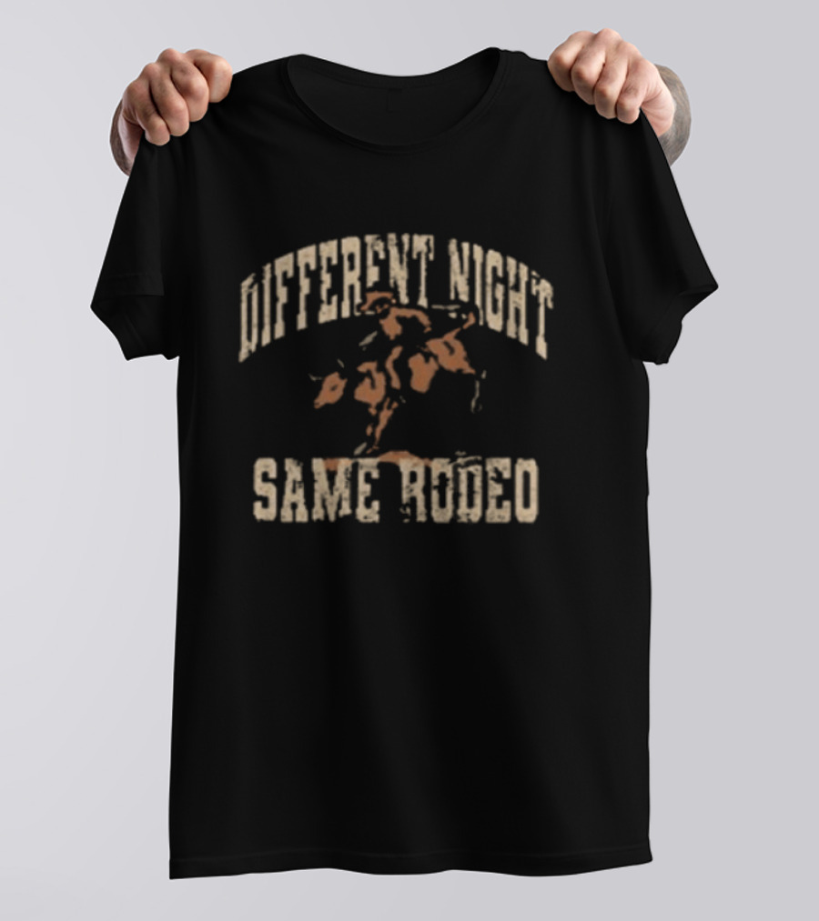 Bailey Zimmerman Different Night Same Rodeo 26 Brown T-Shirt