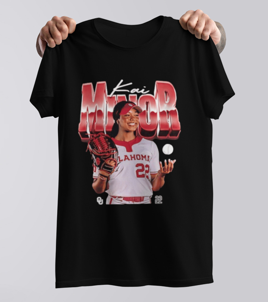 Kai Minor Oklahoma 22 Sooners Softball Player T-Shirt