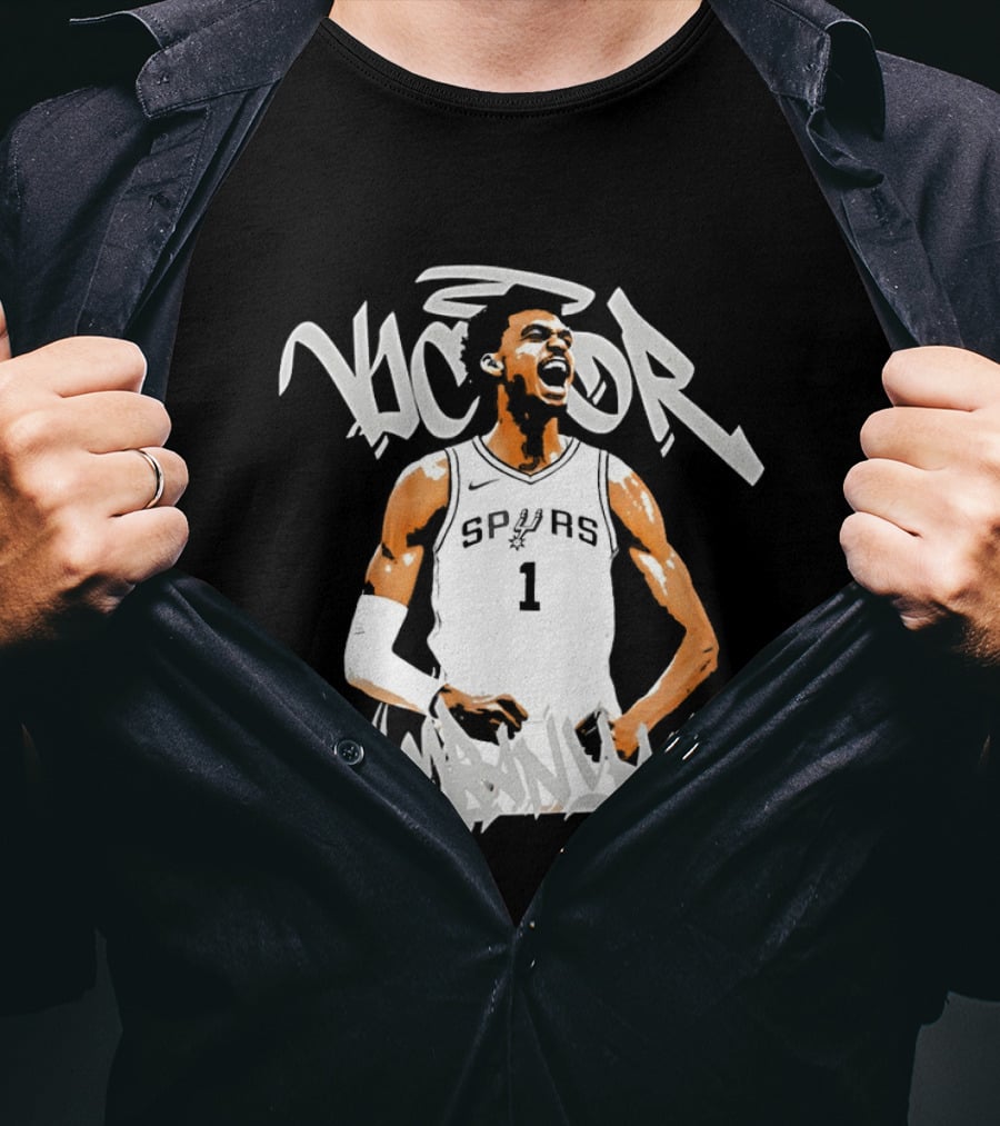 Victor Wembanyama Spurs Basketball Celebration 2026 T-Shirt