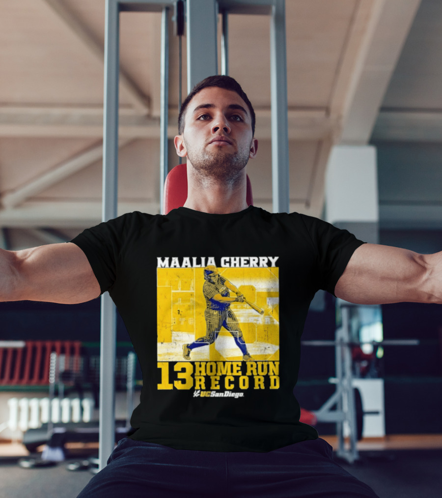 Maalia Cherry UC San Diego 13 Home Run Record T-Shirt