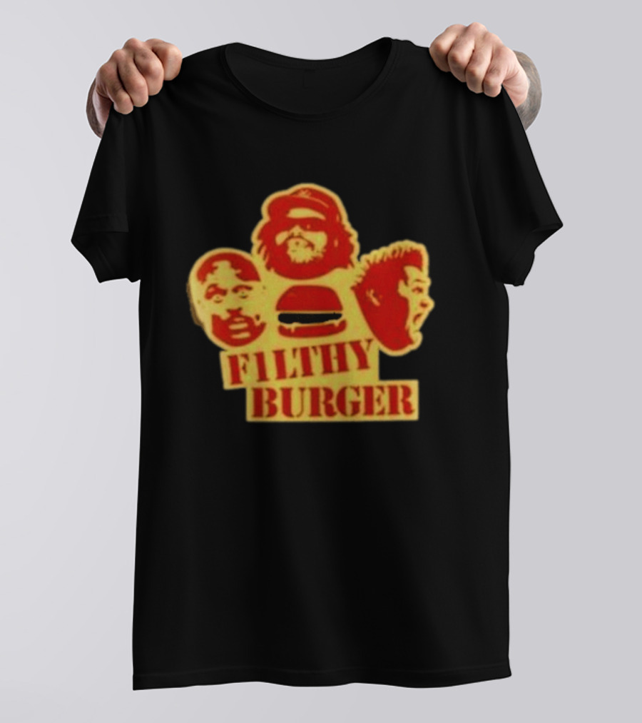 Filthy Burger Faces Iconic Humorous Expression Trio T-Shirt