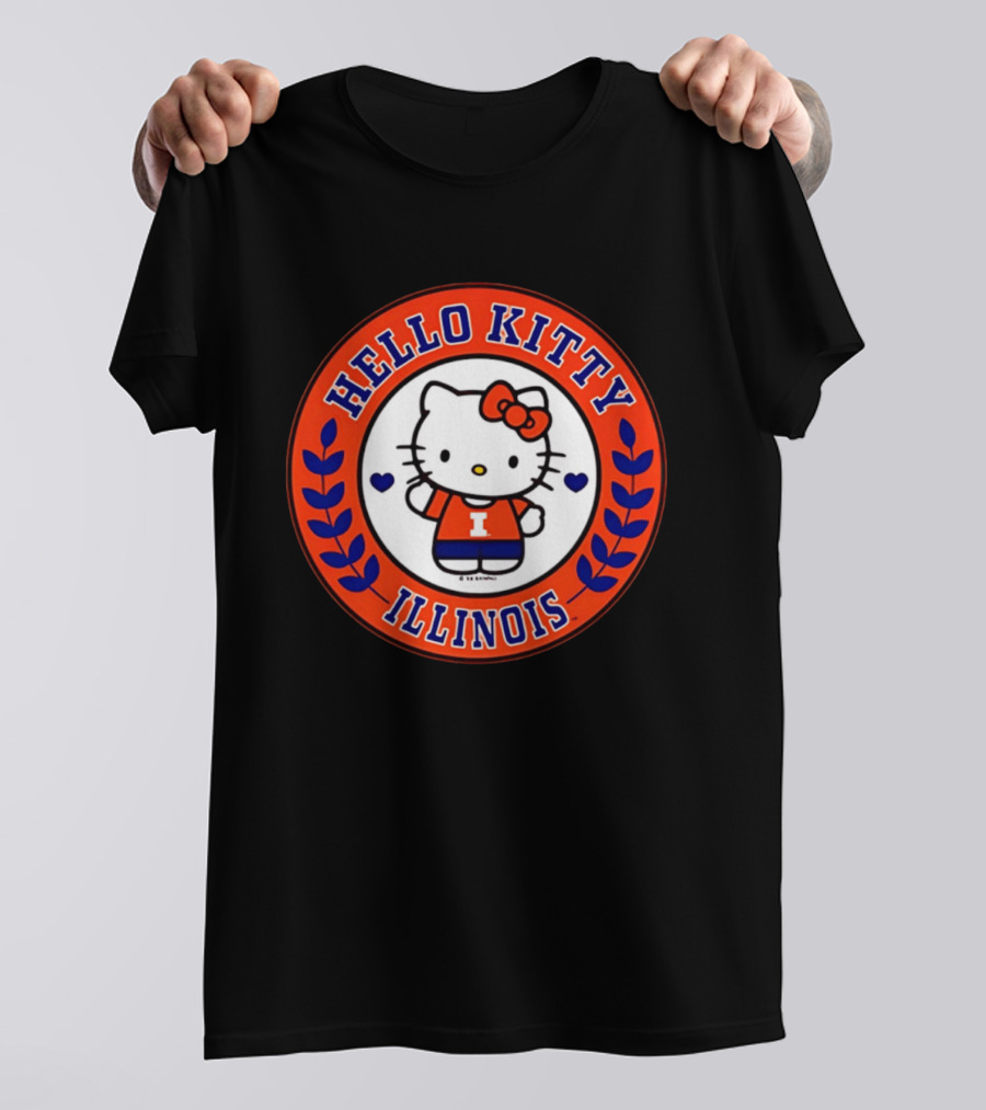 Hello Kitty Illinois I Fighting Illini T-Shirt