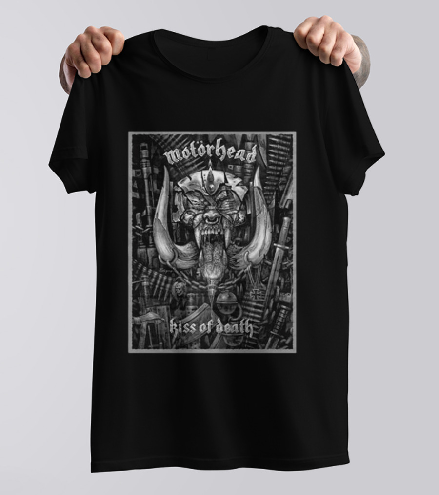 Motorhead Kiss Of Death Skull War T-Shirt