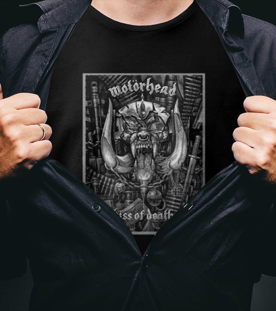 Motorhead Kiss Of Death Skull War T-Shirt