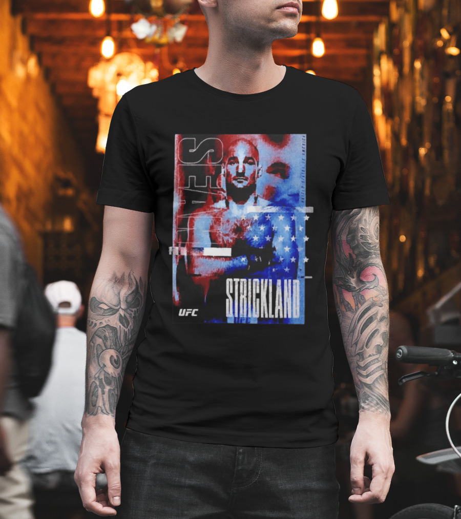 Sean Strickland UFC Fighter American Flag T-Shirt