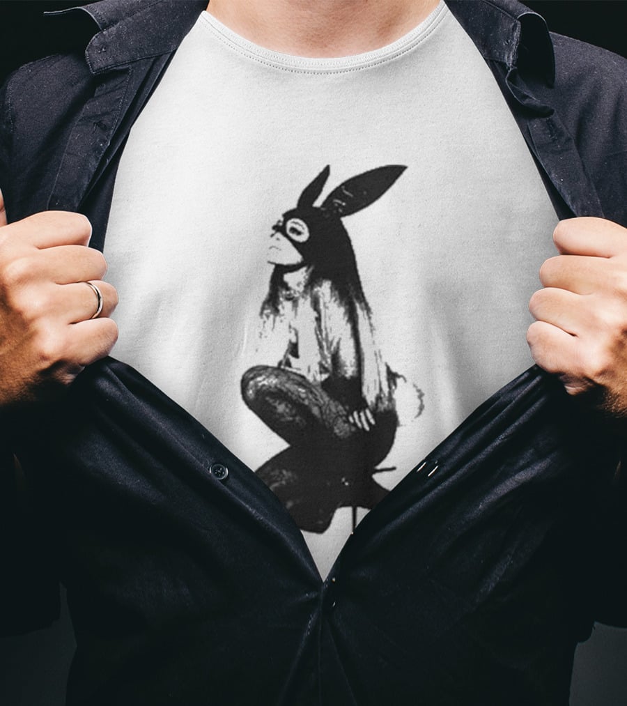 Ariana Grande Dangerous Woman 10 Crewneck Bunny Mask T-Shirt