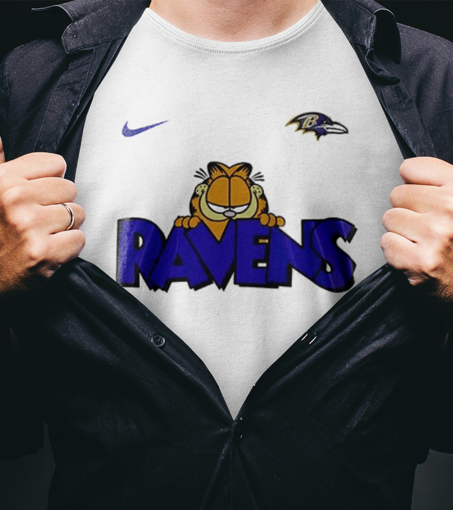 Baltimore Ravens Nike Garfield Crossover Ravens T-Shirt