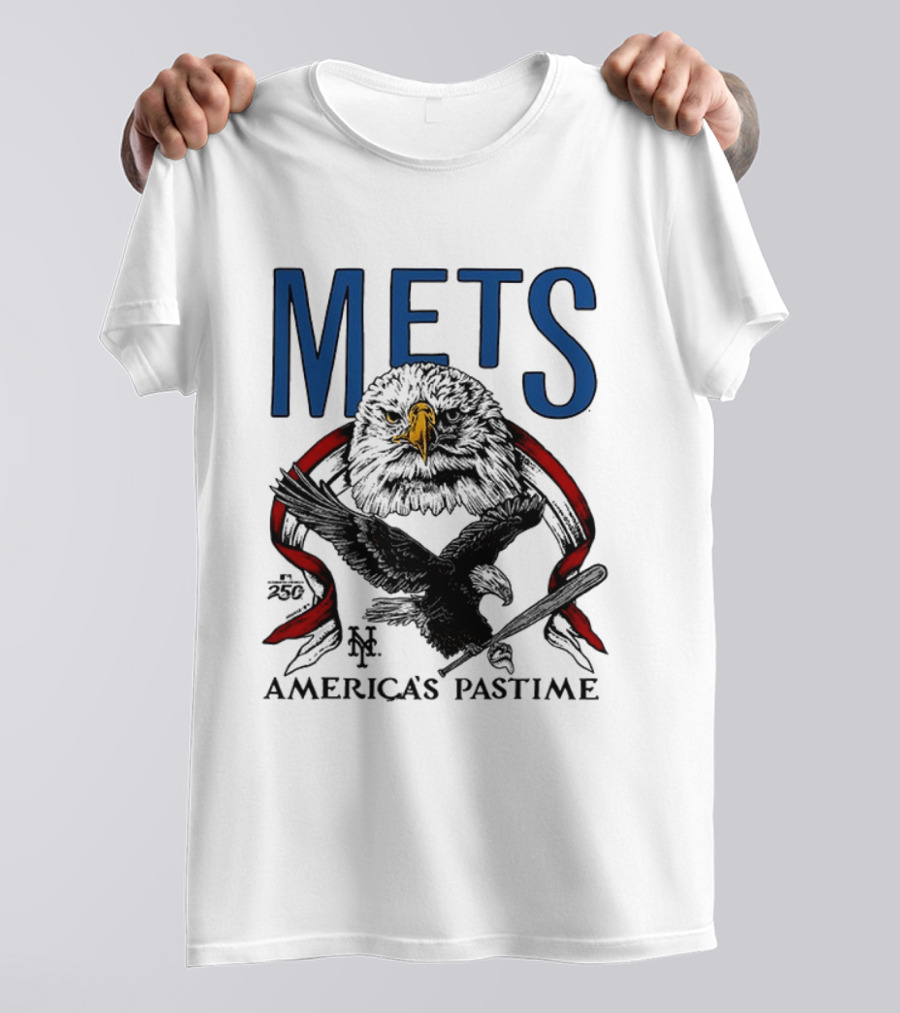 New York Mets Eagles 250th America's Pastime 2026 T-Shirt