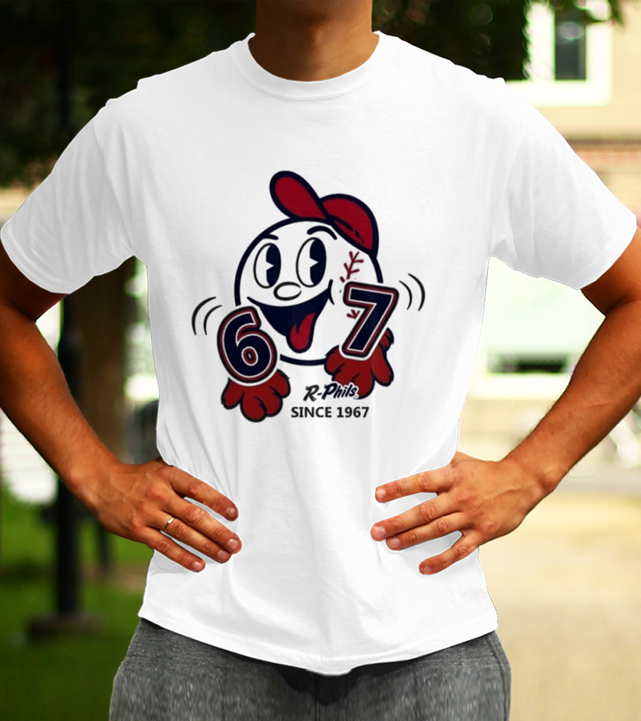 Reading Fightin Phils R Phils Character 67 Since 1967 T-Shirt
