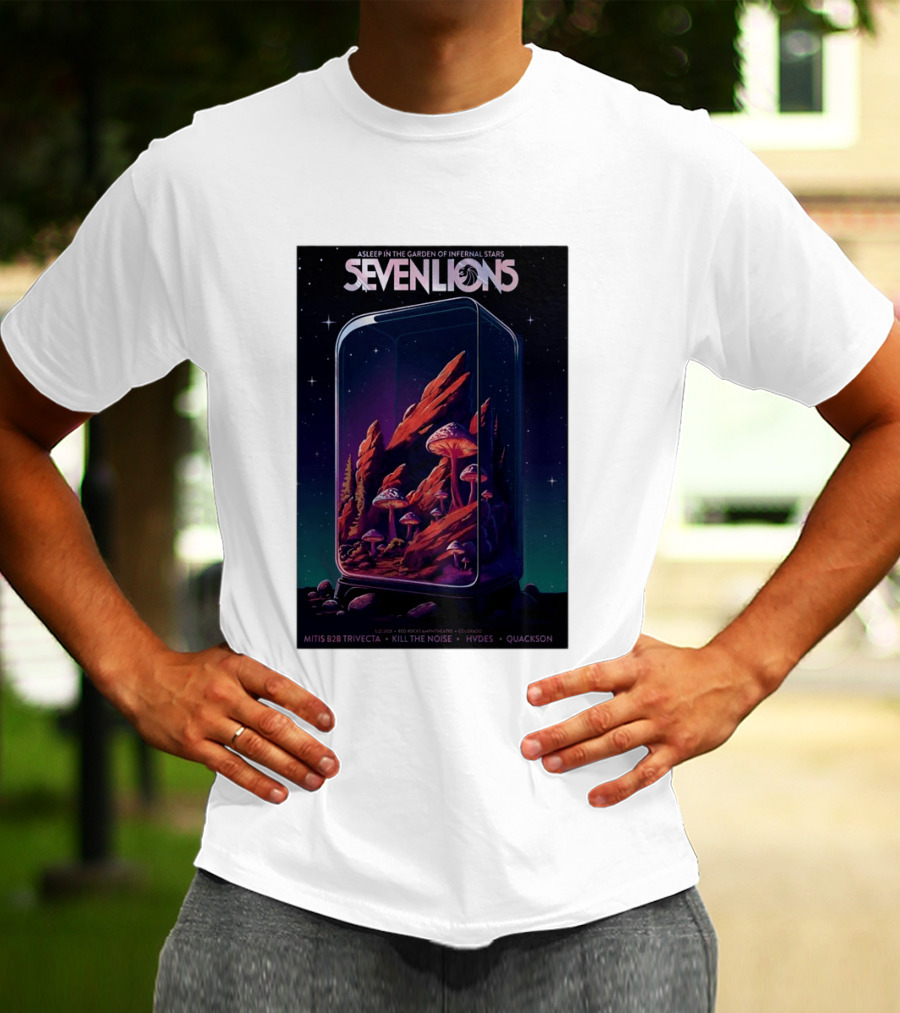 Seven Lions Asleep In The Garden Of Infernal Stars Red Rocks Amphitheatre May 22 2026 T-Shirt