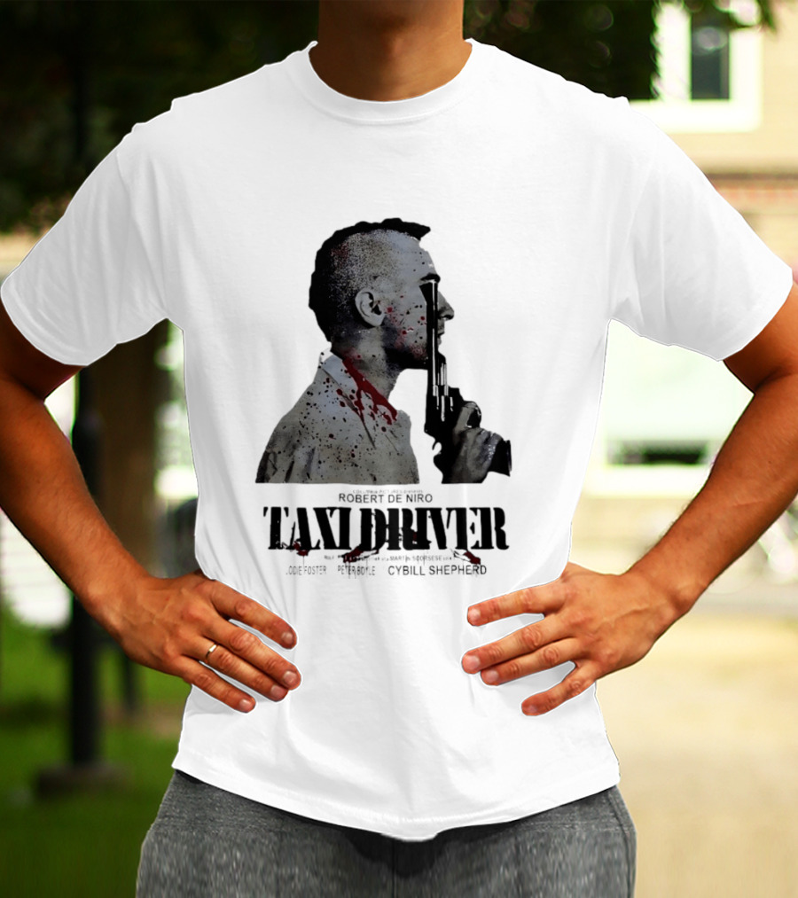 Taxi Driver Robert De Niro Travis Bickle Mohawk Gun Blood Splatter T-Shirt