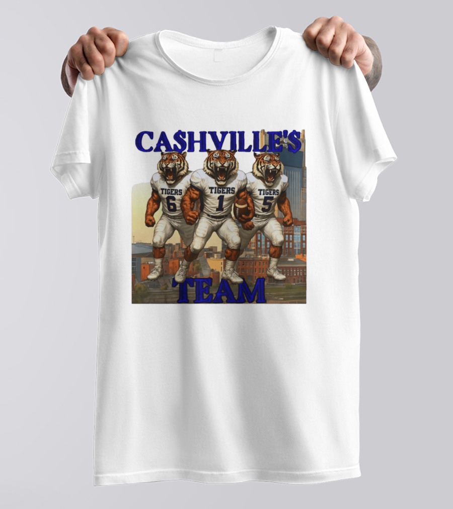 Cashville's Team Tennessee State Tigers Football Trio T-Shirt