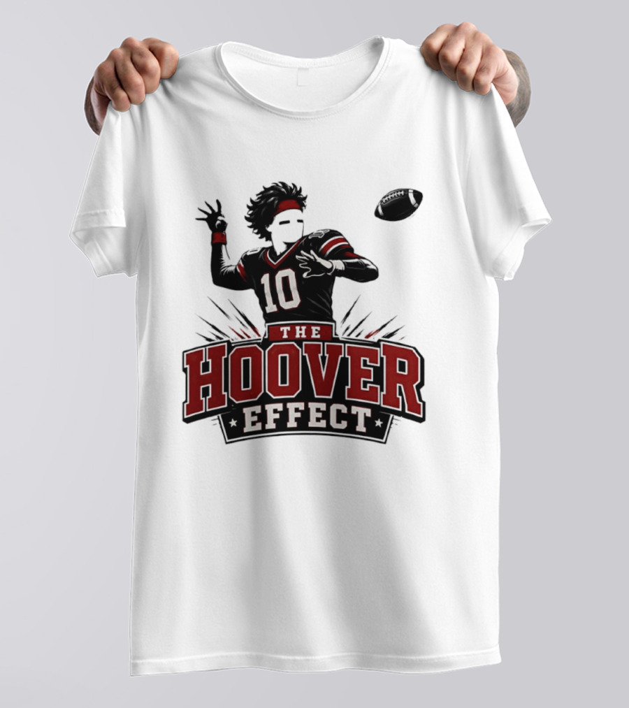 The Hoover Effect Football Player 10 Throwing Action T-Shirt