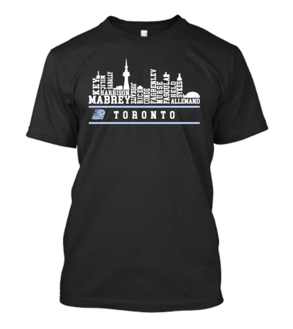 Toronto Tempo 2026 Mabrey Key Allemand Roster Skyline T-Shirt