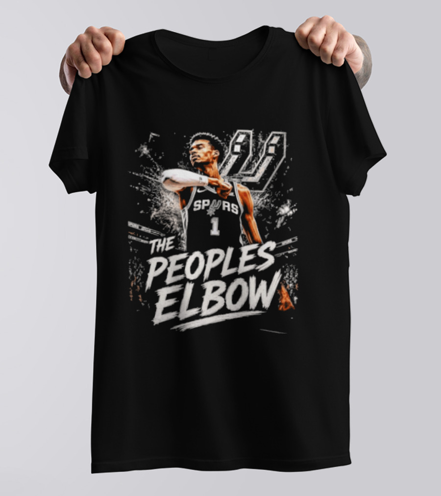 Victor Wembanyama Spurs 1 The Peoples Elbow T-Shirt