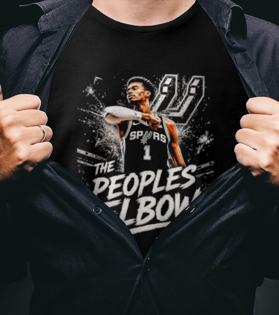 Victor Wembanyama Spurs 1 The Peoples Elbow T-Shirt